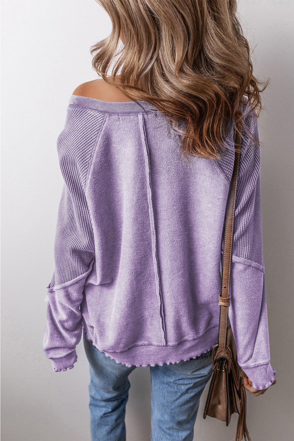 Sudadera de cuello redondo y manga larga