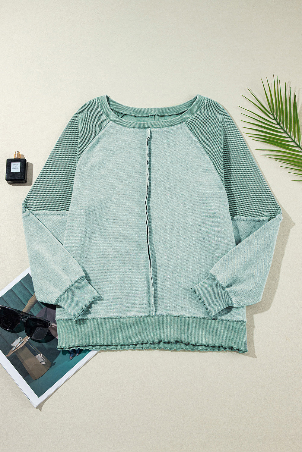 Sudadera de cuello redondo y manga larga