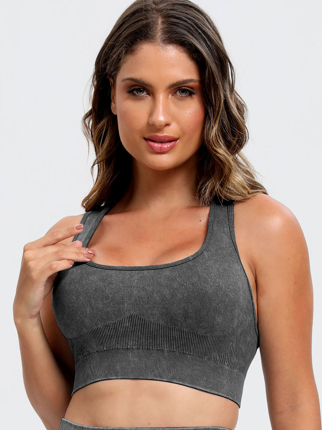 Scoop Neck Wide Strap Top and Shorts Active Set